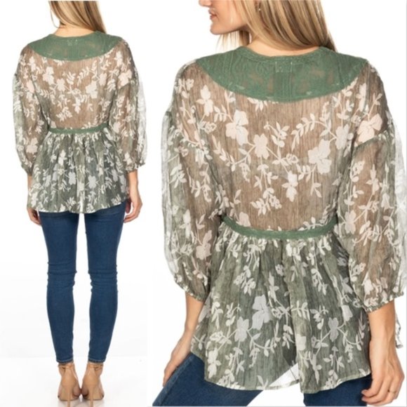 BOHO BEAUTY FLORAL TUNIC TOP - Picture 3 of 4